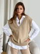 Жилет женский ARTKNIT Cotton 1 L-XL Бежевый (4823093442382) - изображение 1