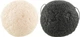 Набор конжаковых мини-спонжей для умывания, белый + черный - Cosmo Shop Konjac Sponge Mini Craft Box 2шт (992889-27061730) - изображение 1