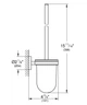 Ершик для унитаза настенный GROHE Essentials округлый стеклянный сатин 40374BE1 - изображение 2