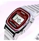 Женские наручные часы Casio LA670WA-4 Серебро\красный - изображение 5