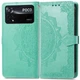 Шкіряний чохол (книжка) Art Case з візитницею для Xiaomi Poco X4 Pro 5G Бірюзовий Без бренду - зображення 2
