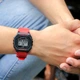 Часы наручные Casio W-218H-4BVD, серого цвета с черным и красным. - изображение 6