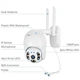 Поворотная уличная IP камера видеонаблюдения PTZ WiFi xm 2mp с удаленным доступом - изображение 4