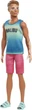 Лялька Кен Моднік Вітіліго Barbie Ken Fashionistas Doll Vitiligo Malibu Tank & Red Shorts, Brown Cropped Hair 192 (HBV26) - зображення 2