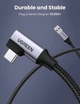 Кабель UGREEN US385 USB 3.0 to USB-C 90˚ PD QC3.0 3A 5GBps 1m Black (20299) - изображение 3