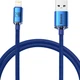 Кабель BASEUS Crystal Shine Series Fast Charging Data Cable USB to iP 2.4A Blue 2м (CAJY000103) - зображення 1