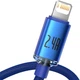 Кабель BASEUS Crystal Shine Series Fast Charging Data Cable USB to iP 2.4A Blue 2м (CAJY000103) - зображення 3