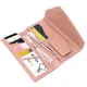 Женский стильный кошелек GRANDE PELLE Leather Wallet 11360 Розовый - изображение 4