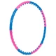 Обруч для похудения массажный разборной Хула Хуп Hula Hoop DYNAMIC JIESEN HOOP 1 кг 8 секций d-97 см розовый-синий JS-6011 - изображение 3