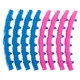 Обруч для похудения массажный разборной Хула Хуп Hula Hoop DYNAMIC JIESEN HOOP 1 кг 8 секций d-97 см розовый-синий JS-6011 - изображение 4