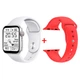 Розумний смарт годинник Smart Watch 44mm Bluetooth LUX32 PRO Series 6 Aluminium + 2 РЕМІШКА (додаток RDFIT) SILVER - зображення 1