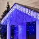 Гирлянда-бахрома Xmas уличная 7404 LED 150 3.3Line Short curtain W-2 10х1.5м с соединителем синяя - изображение 2