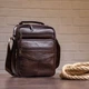 Сумка планшет через плечо мужская из натуральная кожи Vintage leather-14991 Коричневая - изображение 12