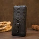 Чоловік клатч вертикальний під рептилії Vintage з натуральної шкіри 20438 Чорне - зображення 4