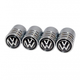 Набор колпачков на ниппель для автомобиля Volkswagen SUNROZ Caps Long Silver 4 штуки (A-67083) - изображение 6