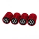 Набір ковпачків на ніпель для автомобіля Фольксваген SUNROZ Caps Long Red Volkswagen 4 штуки (A-67801) - зображення 1
