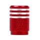 Набор колпачков на ниппель для автомобиля SUNROZ Caps 3Stripes Red/Silver 4 штуки (A-67182) - изображение 2