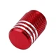 Набор колпачков на ниппель для автомобиля SUNROZ Caps 3Stripes Red/Silver 4 штуки (A-67182) - изображение 4