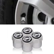 Набір ковпачків на ніпель для автомобіля Opel SUNROZ Caps Short Silver Опель 4 штуки (A-67020) - зображення 6