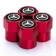 Набор колпачков на ниппель для автомобиля Мерседес SUNROZ Caps Short Red Mercedes 4 штуки (A-67356) - изображение 6