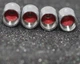 Набір ковпачків на ніпель для автомобіля Шкода SUNROZ Caps Long Silver Skoda Logo ч/б 4 штуки (A-670980) - зображення 5