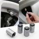 Набор колпачков на ниппель для автомобиля Toyota SUNROZ Caps Long Silver Тойота 4 штуки (A-67087) - изображение 4