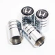 Набор колпачков на ниппель для автомобиля Honda SUNROZ Caps Long Silver Хонда 4 штуки (A-67091) - изображение 1