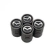 Набор колпачков на ниппель для автомобиля с логотипом марки авто Mazda SUNROZ Caps Long Black Мазда 4 штуки (A-67104) - изображение 3