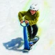 Детский снежный самокат SUNROZ Snow Scooter Снегокат со складывающейся рулем Синий (SUN6136) - изображение 4