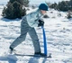 Детский снежный самокат SUNROZ Snow Scooter Снегокат со складывающейся рулем Синий (SUN6136) - изображение 5