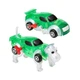 Детская игрушка JIA DU TOYS Dino Car заводная машина-трансформер Динозавр Зеленый (SUN0728) - изображение 2
