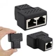 Перехідник з'єднувач кручений пари мережевий RJ45 LAN 1x2 Female SUNROZ (A-48457) - зображення 4