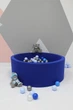Сухой бассейн Maikinbaby круг 130х40х6 см и 350 шт шаров Синий электрик (арт.М130-110) - изображение 1