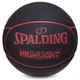 Мяч баскетбольный SPALDING 76868Y HIGHLIGHT №7 черный - изображение 1