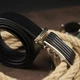 Ремень мужской кожаный Vintage 20301 120 см. черный (20301) - изображение 5