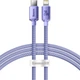Кабель BASEUS Crystal Shine Series Fast Charging Data Cable Type-C to iP 20W Purple 1.2м (CAJY000205) - изображение 1
