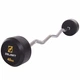 Штанга фиксированная изогнутая обрезиненная Zelart Rubber Coated Barbell TA-2687-40 длина-95см 40кг - изображение 1