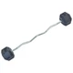 Штанга фиксированная изогнутая обрезиненная Zelart Rubber Hexagon Barbell TA-6231-40 длина-95см 40кг - изображение 1