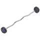 Штанга фиксированная изогнутая обрезиненная Zelart Rubber Hexagon Barbell TA-6231-35 длина-95см 35кг - изображение 1