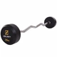 Штанга фіксована вигнута гумова Zelart Rubber Coated Barbell TA-2687-35 довжина-95см 35кг - зображення 1
