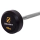 Штанга фиксированная 15 кг прямая металл резина насечки для рук Zelart Rubber Coated Barbell черная TA-2685-15 - изображение 3