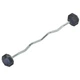 Штанга фиксированная изогнутая обрезиненная Zelart Rubber Hexagon Barbell TA-6231-25 длина-95см 25кг - изображение 1