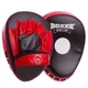 Вигнуті боксерські лапи BOXER 2010-01 (2 шт, шкіряні, 19×23×4 см, чорні з червоним) - изображение 1