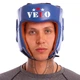 Шолом боксерський професійний шкіряний AIBA VELO 3081 (р-р XL, колір синій) - зображення 6