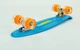 Скейтборд пластиковый Penny LED WHEELS 22in со светящимися колесами SK-5672-2 (синий-оранжевый) - изображение 2