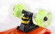 Скейтборд пластиковый Penny LED WHEELS FISH 22in со светящимися колесами SK-405-3 (оранж-чер-зел) - изображение 4
