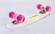 Скейтборд пластиковый Penny LED WHEELS 22in со светящимися колесами SK-5672-9 (белый-розовый) - изображение 2