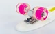 Скейтборд пластиковый Penny LED WHEELS 22in со светящимися колесами SK-5672-9 (белый-розовый) - изображение 3