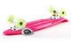 Скейтборд пластиковый Penny LED WHEELS FISH 22in со светящимися колесами SK-405-5 (роз-бел-сал) - изображение 2