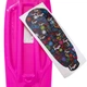Скейтборд пластиковый Penny LED WHEELS FISH 22in со светящимися колесами SK-405-5 (роз-бел-сал) - изображение 6